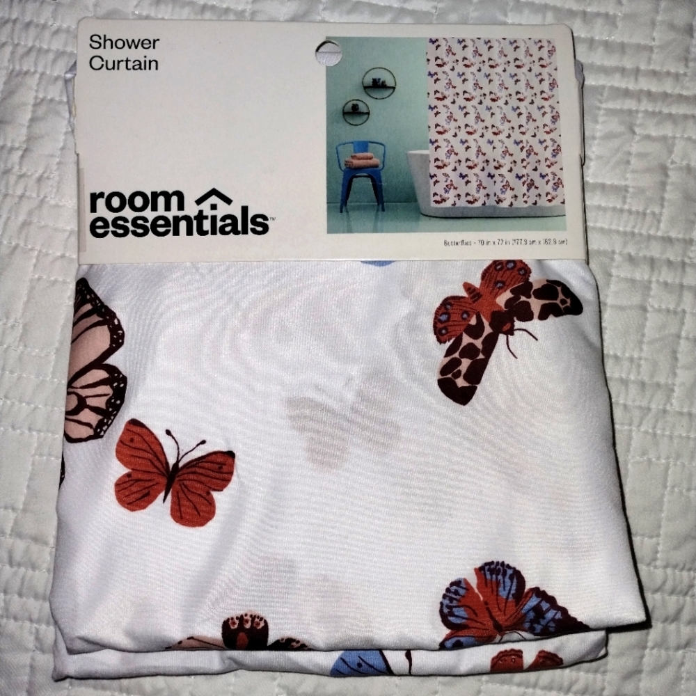 Butterfly shower curtains